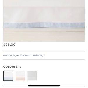 Serena and Lily Border Fram Crib Skirt - Sky Color - Lightly Used